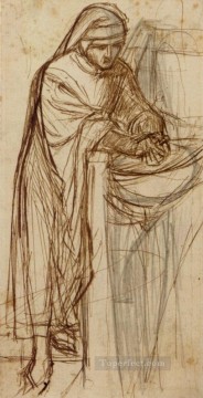 Dante Gabriel Rossetti Painting - Study For Dante At Verona With A Preliminary Pre Raphaelite Brotherhood Dante Gabriel Rossetti